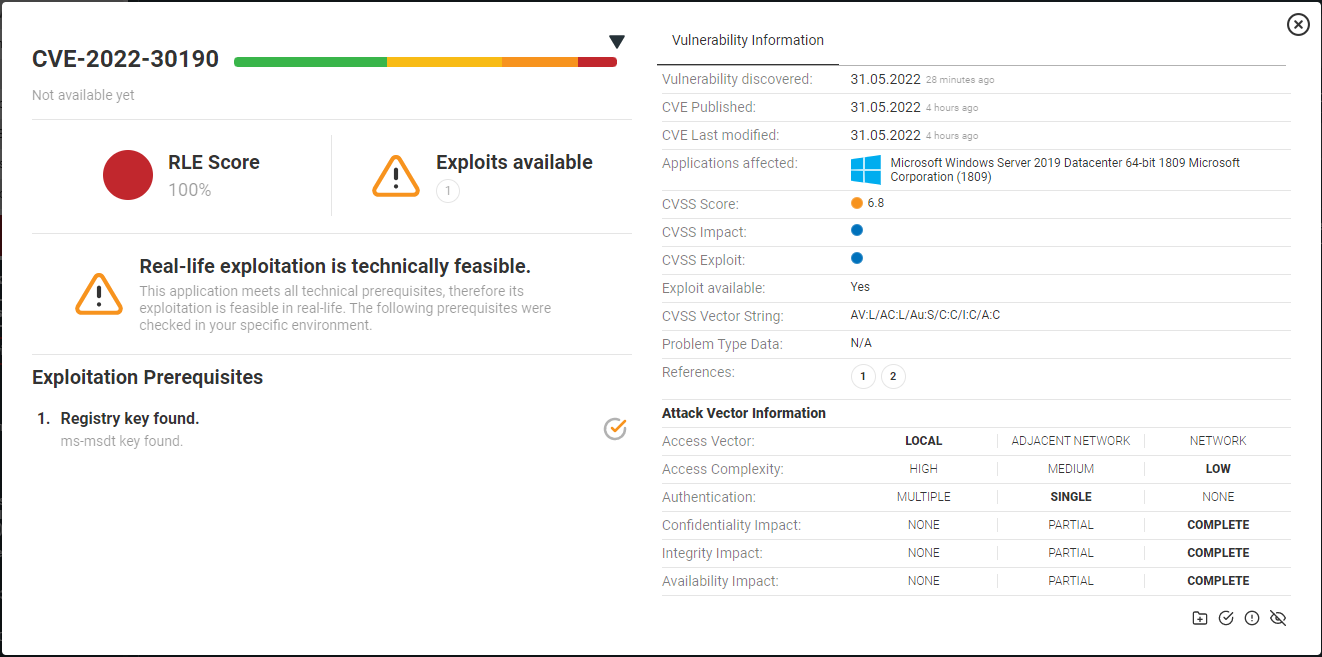 Footprint response to cve 2022 30190 microsoft windows support